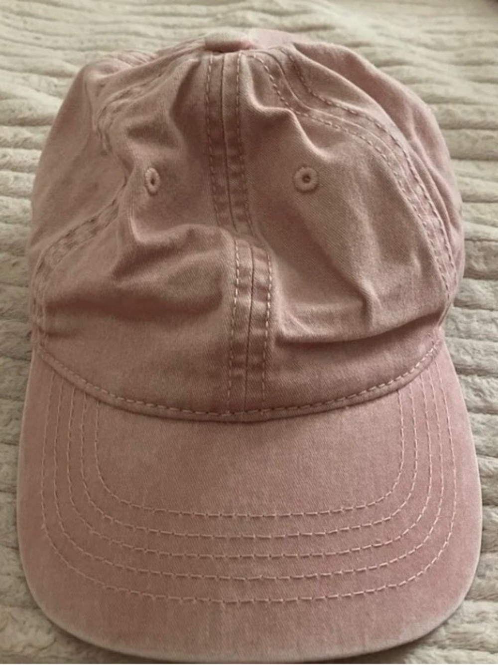 Washed Pink Cotton Baseball Cap